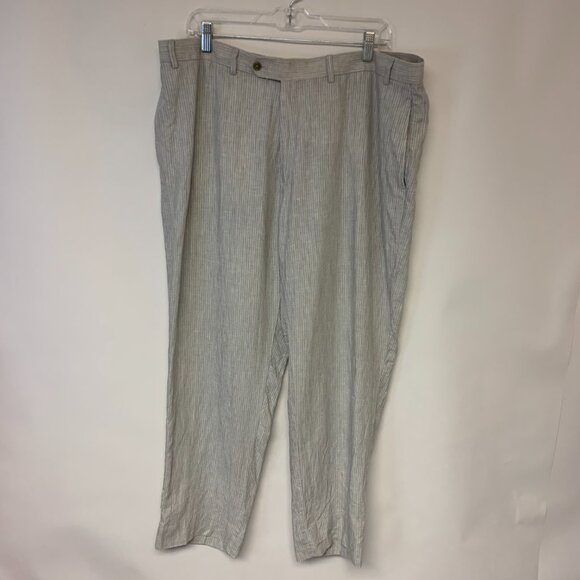 Calvin Klein Mens Suit Jacket SZ XL Pants 40X30 100% Linen Beachy Preppy Summer - Picture 9 of 14